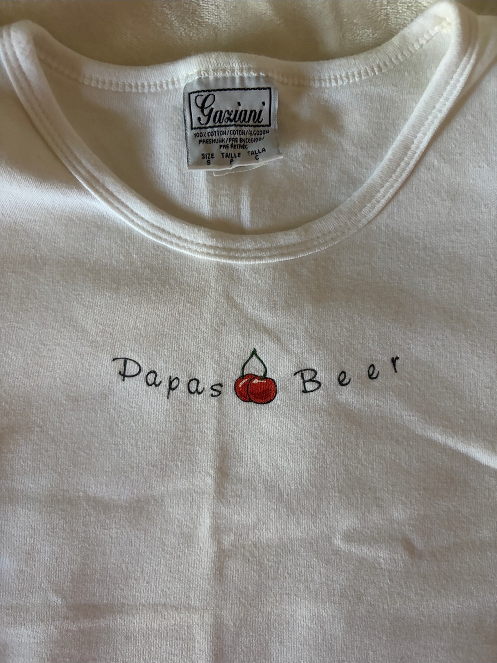 y2k papas & beer baby tee